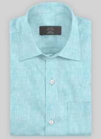 Buy Sky Blue Linen Full Sleeves Shirt Online