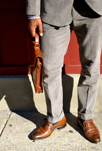 Mid Gray Thick Corduroy Suit