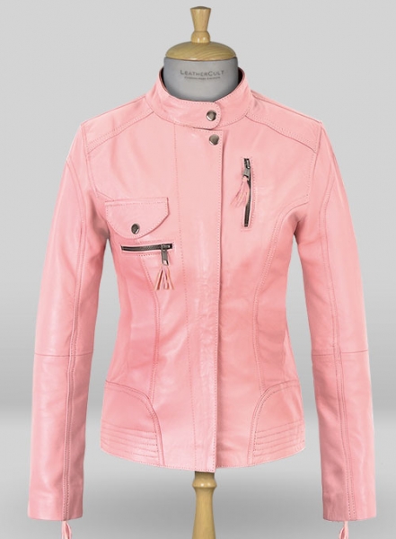 Light Pink Leather Jacket # 520