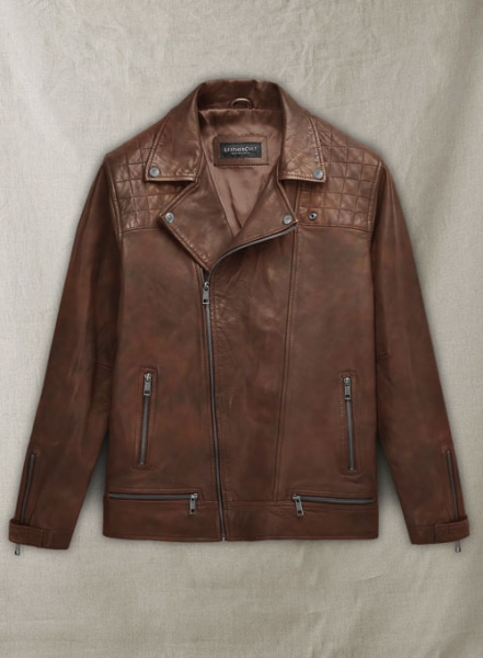 Ironwood Spanish Brown Biker Leather Jacket