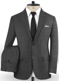 Sharkskin Gray Wool Suit