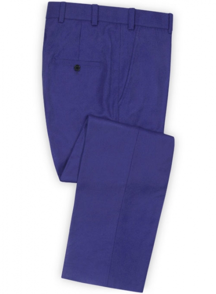 Fizz Blue Flannel Wool Pants - 32R