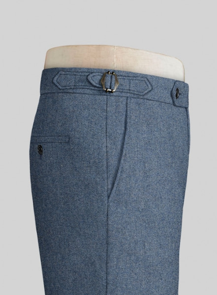 Classic Blue Denim Highland Tweed Trousers