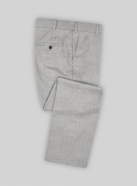 Stretch Light Gray Wool Pants