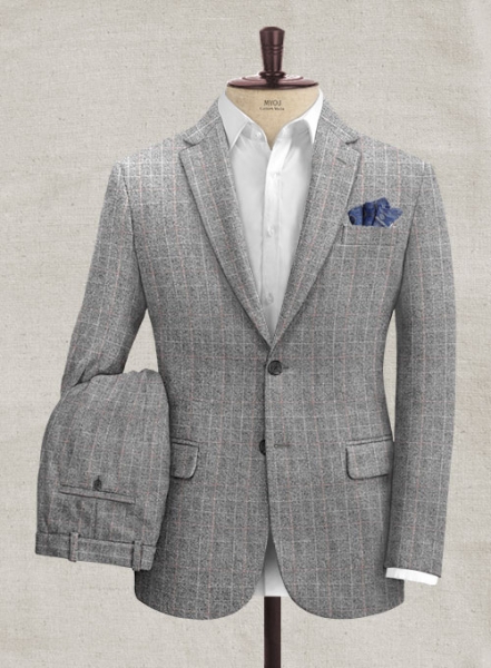 Italian Ippoli Gray Tweed Suit