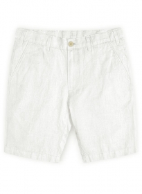 Safari Ivory Cotton Linen Shorts