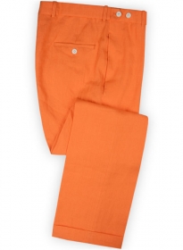 Pure Neon Orange Linen Pants