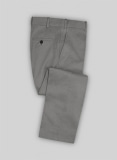 Gray Feather Cotton Canvas Stretch Pants