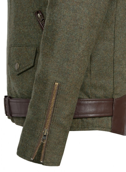 Tweed Leather Combo Jacket # 666