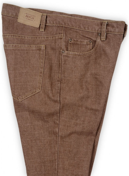Rome Brown Jeans - Hard Wash