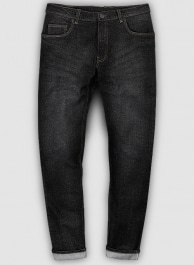Logan Black Stretch Indigo Wash Whisker Jeans