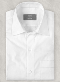 Italian Heavy Poplin White Shirt - Full Sleeves