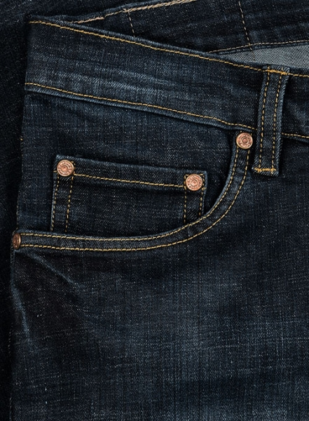 Chicago Blue Indigo Wash Whisker Stretch Jeans