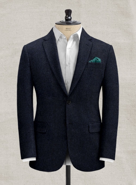 Italian Oxford Blue Tweed Jacket