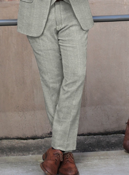 Houndstooth Light Gray Tweed Suit