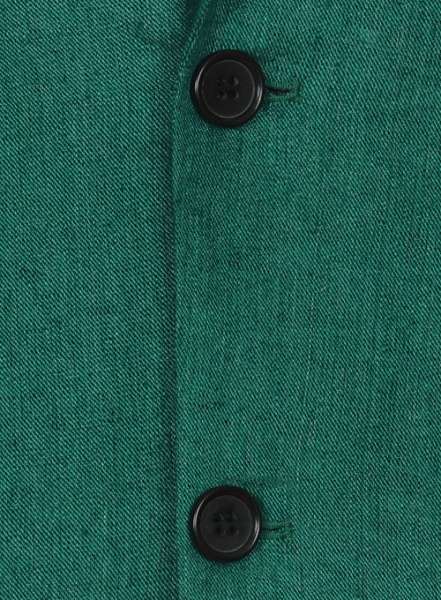 Italian Denim Green Linen Jacket