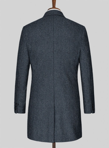 Light Weight Bond Blue Tweed Overcoat