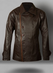 Thick Goat Dk Brown Leather Jacket # 609