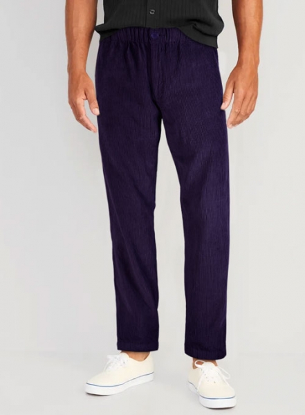 Easy Pants Purple Corduroy