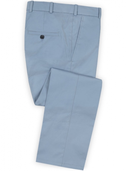 Stretch Summer Weight River Blue Chino Pants