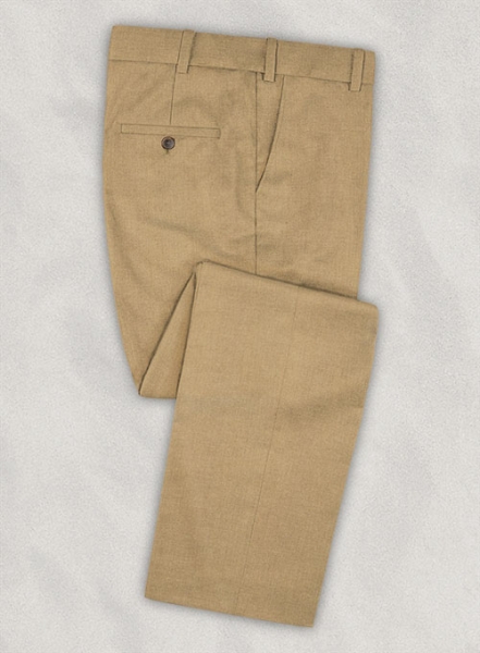 Khaki Flannel Wool Pants