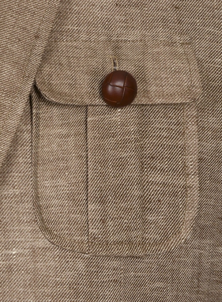 Italian Denim Brown Linen Danish Style Sports Coat