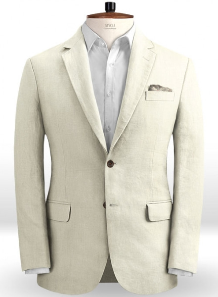 Pure Light Beige Linen Suit