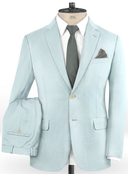 Scabal Pale Blue Wool Suit