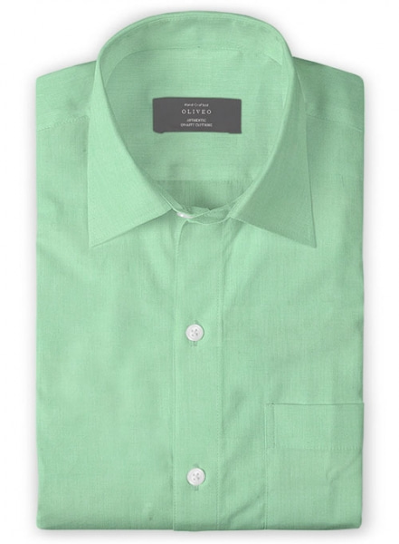Giza Light Green Cotton Shirt- Full Sleeves