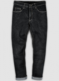 Kato Black Stretch Denim X Wash Jeans