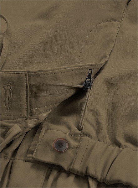 Easy Pants Dark Beige Cotton Canvas