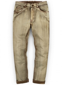 Porter Tan Vintage Wash Stretch Jeans - Look #343