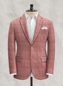 Italian Ramudo Pink Checks Tweed Jacket