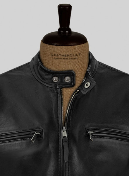 Black Bradley Cooper Burnt Leather Jacket