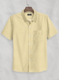Beige Luxury Twill Shirt - Half Sleeves