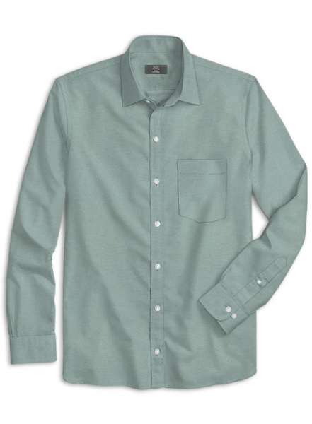 Italian Cotton Canyon Green Shirt