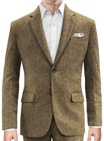 Harris Tweed Hebridean Brown Herringbone Suit