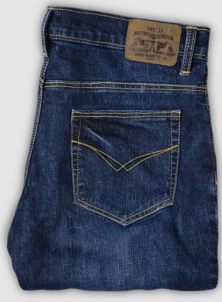 Slight Stretch Indigo Wash Whisker Jeans - Look #781