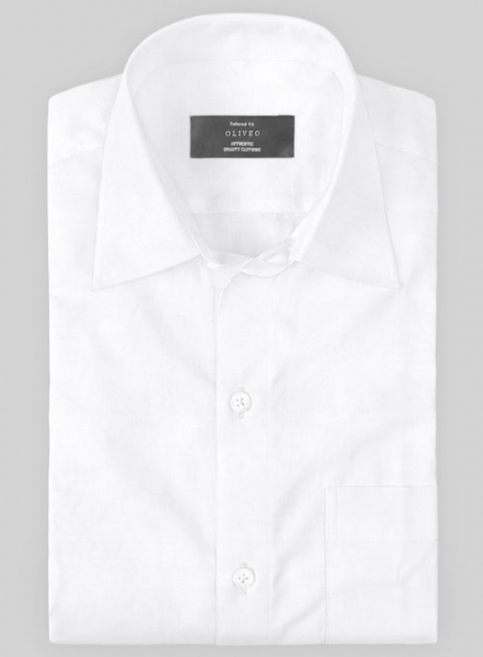 Giza White Cotton Shirt- Full Sleeves