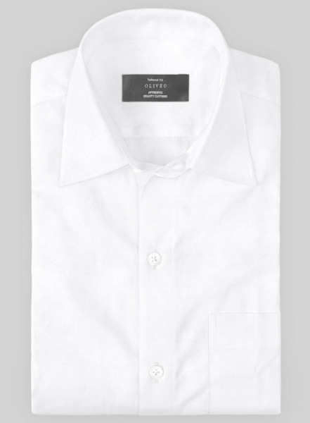 Giza White Cotton Shirt- Full Sleeves