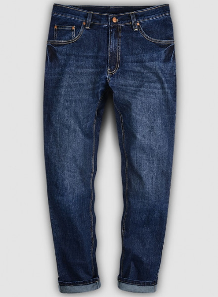 Slight Stretch Indigo Wash Whisker Jeans - Look #779