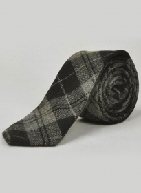 Tweed Tie - Black Scot Tweed