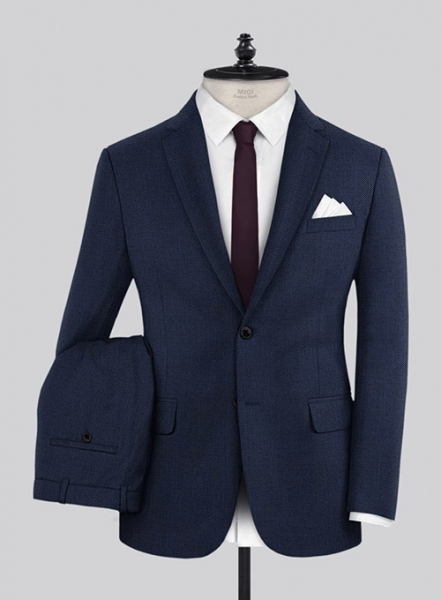 Napolean Ford Blue Birdseye Wool Suit