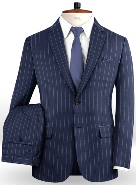 Napolean West Blue Wool Suit