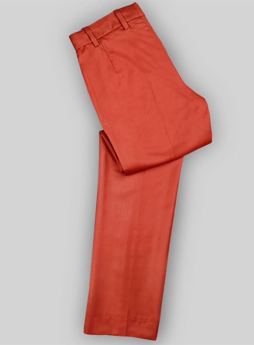 Azure Red Wool Pants Made To Measure Custom Jeans For Men & Women