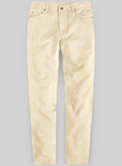 Beige Cotton Power Stretch Chino Jeans