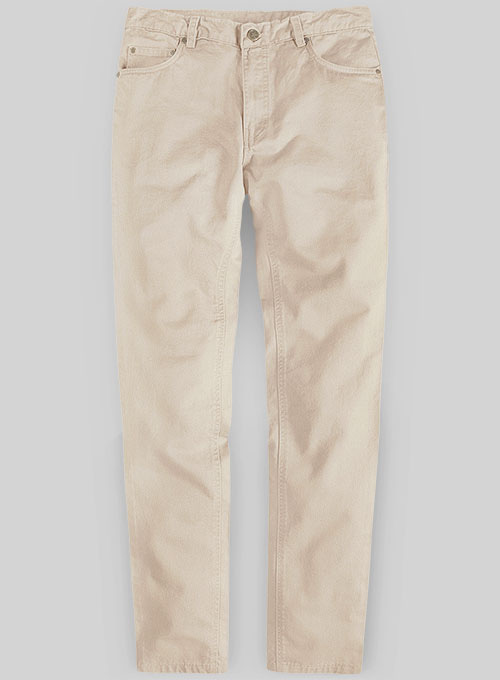 Beige Cotton Power Stretch Chino Jeans