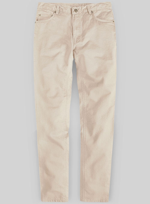 Beige Cotton Power Stretch Chino Jeans