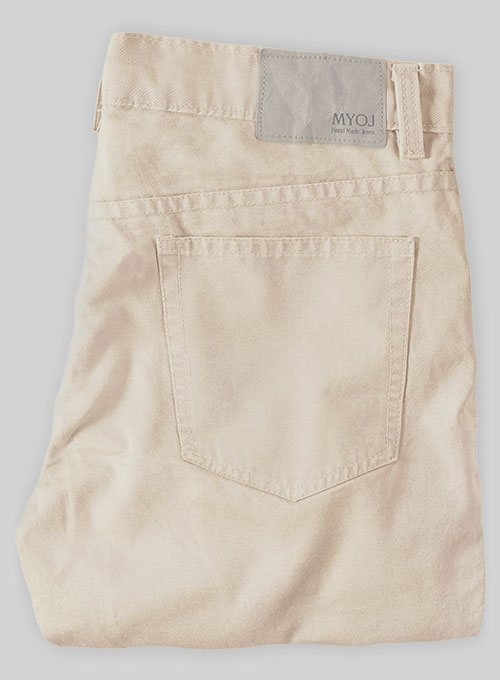 Beige Cotton Power Stretch Chino Jeans