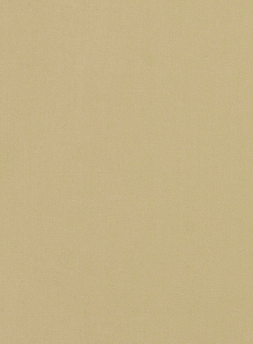 Beige Feather Cotton Canvas Stretch Pants